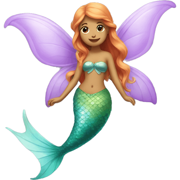 fairy with mermaid tail  emoji