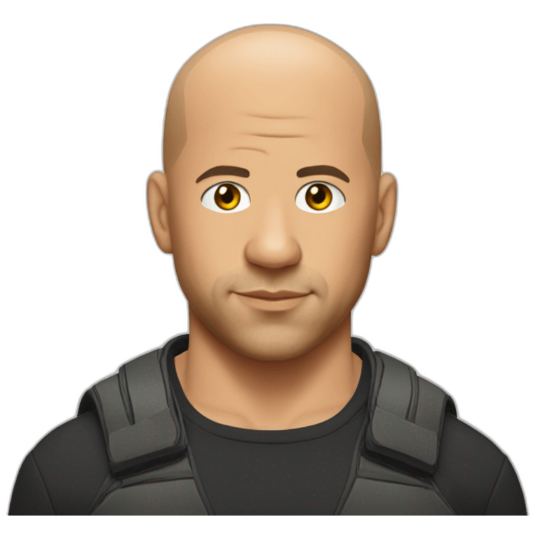 Vin diesel avec cheveux court emoji