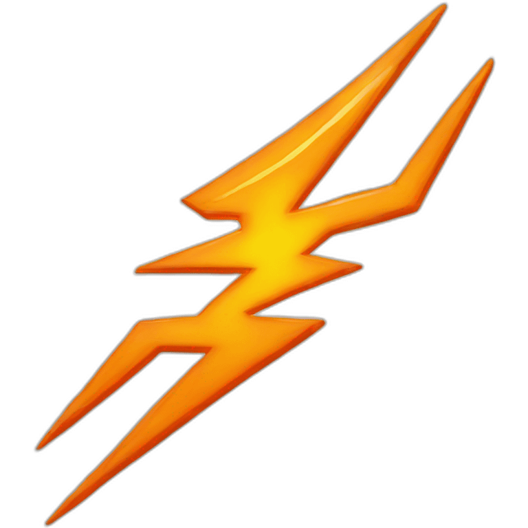 Orange lightning emoji