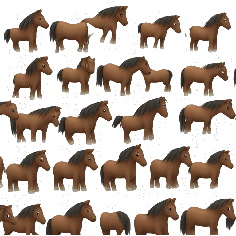 Brown Miniature horse  emoji