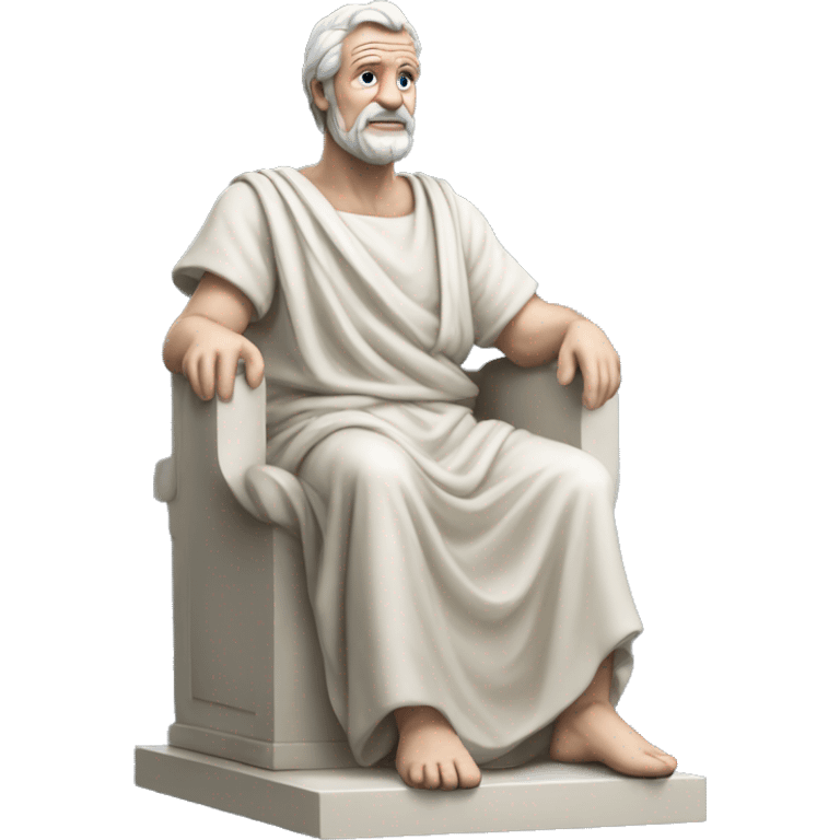 crea a seneca el filosofo como una estatua emoji