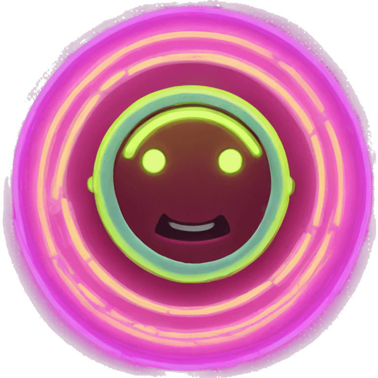 bullseye glowing neon emoji