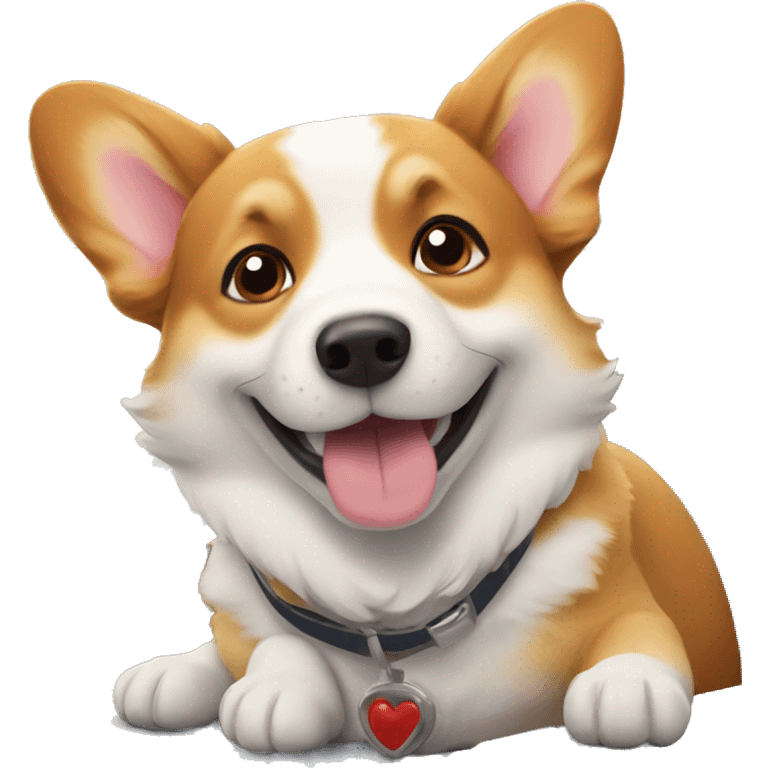 Corgi on airplane emoji