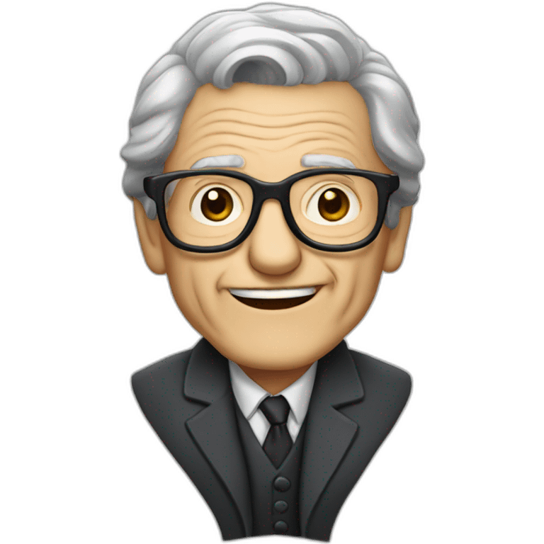 old man, 80 years of age, piano, musician, grey hair, glasses, suit emoji