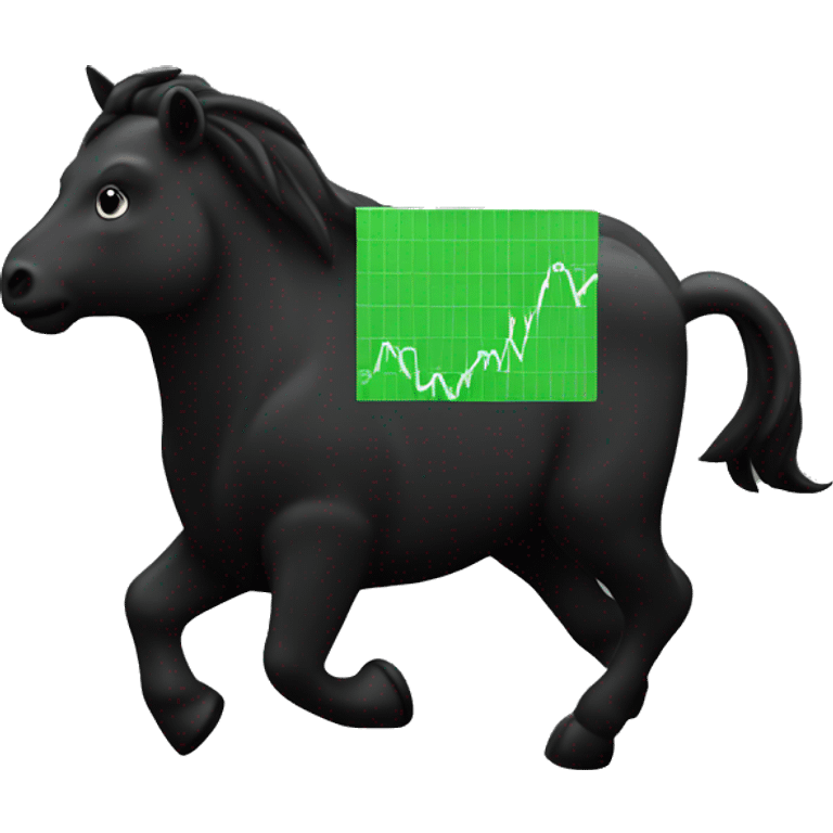 stock market moving up with black background emoji