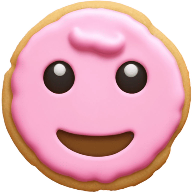 Pink sugar cookie Crumbl cookie emoji