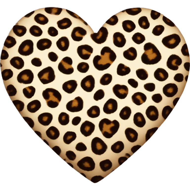 Leopard print heart  emoji