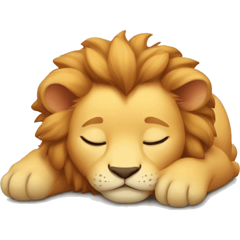 Sleeping baby lion emoji