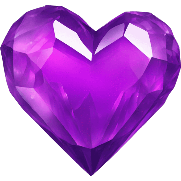 Purple crystal heart spin emoji