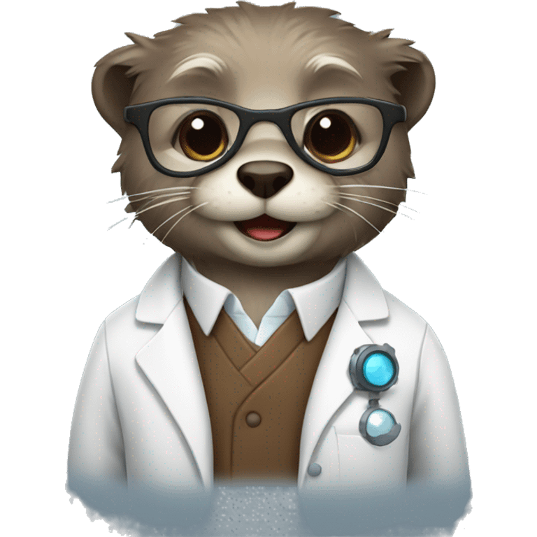 Scientist otter emoji