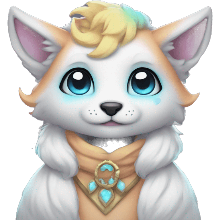 Kawaii bright fantasy ethereal anthro fursona Fakemon emoji