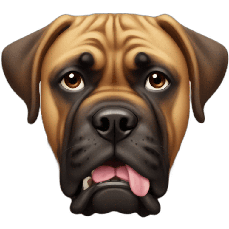 bullmastiff grimace face emoji