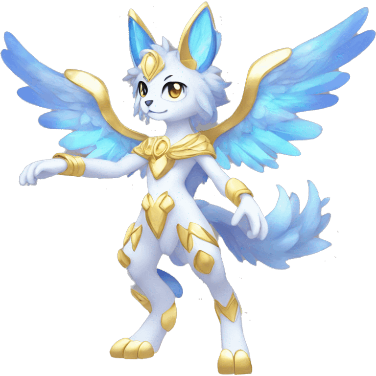 Anthro Sona Colorful Godly Celestial Shiny Fakemon Full Body emoji