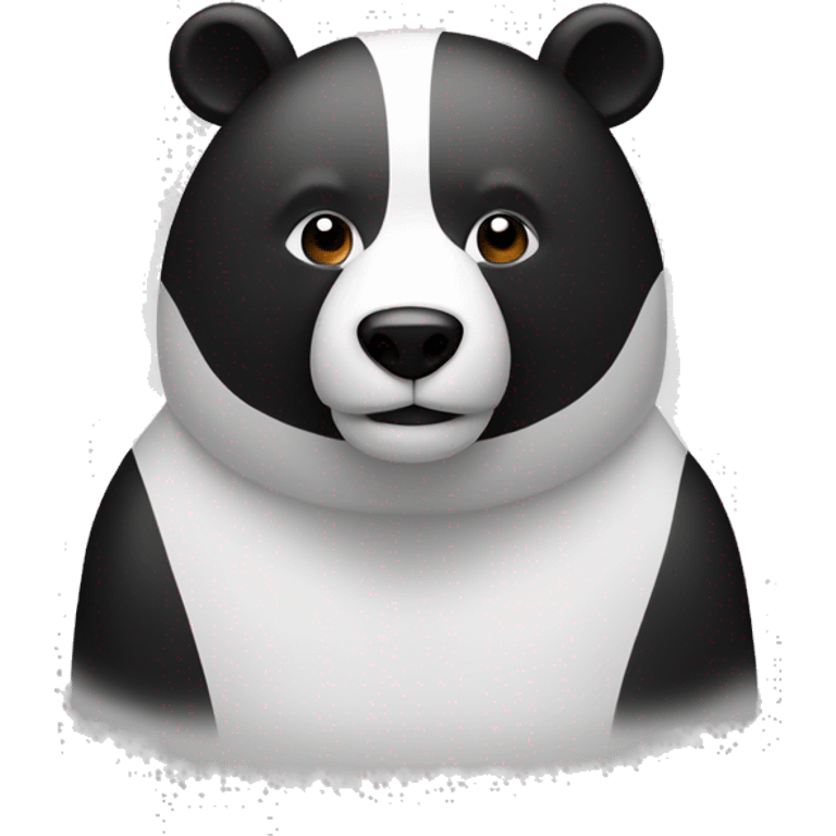 Black and white bear emoji