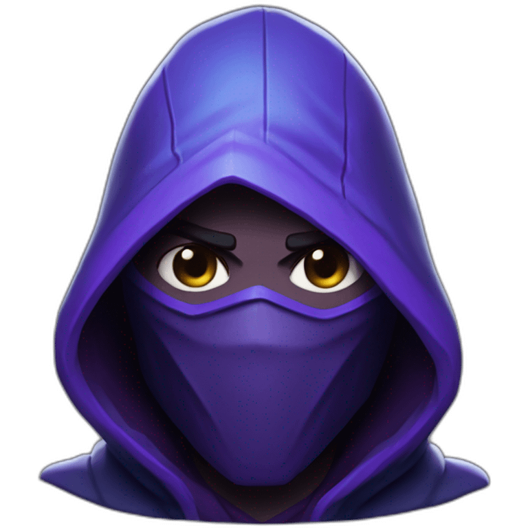 Riot Games Valorant Omen Male Video game character blue purple hooded assassin themed character shrouded wraith emoji