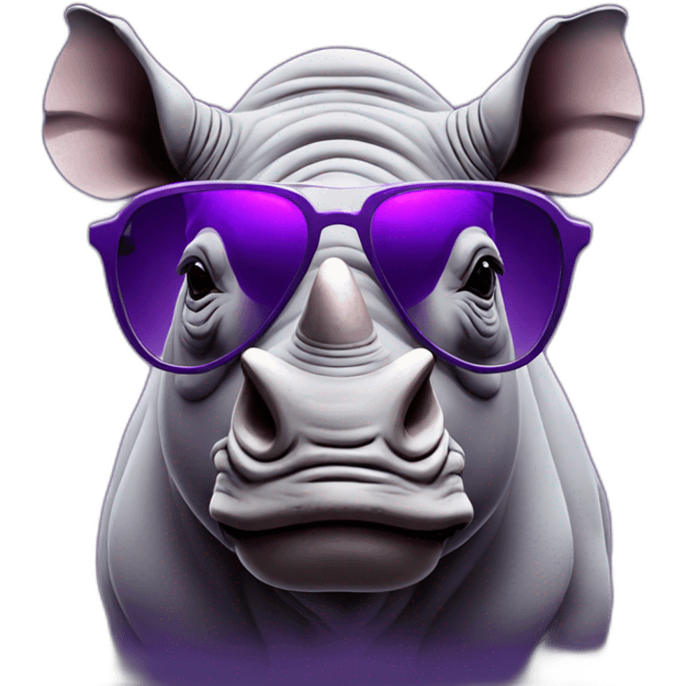 rhino-wearing-sunglasses-purple emoji