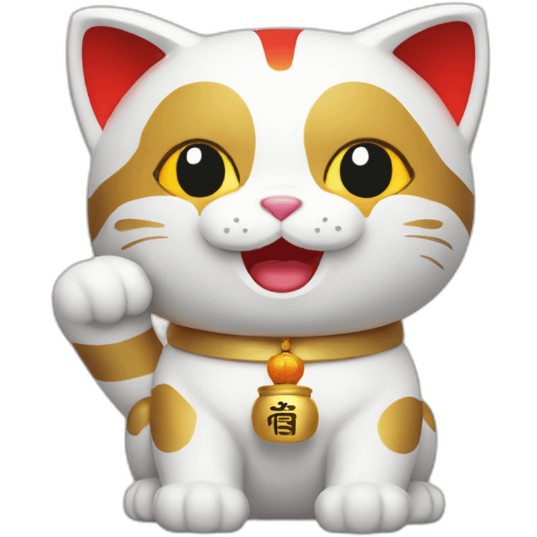 fortune lucky cat emoji