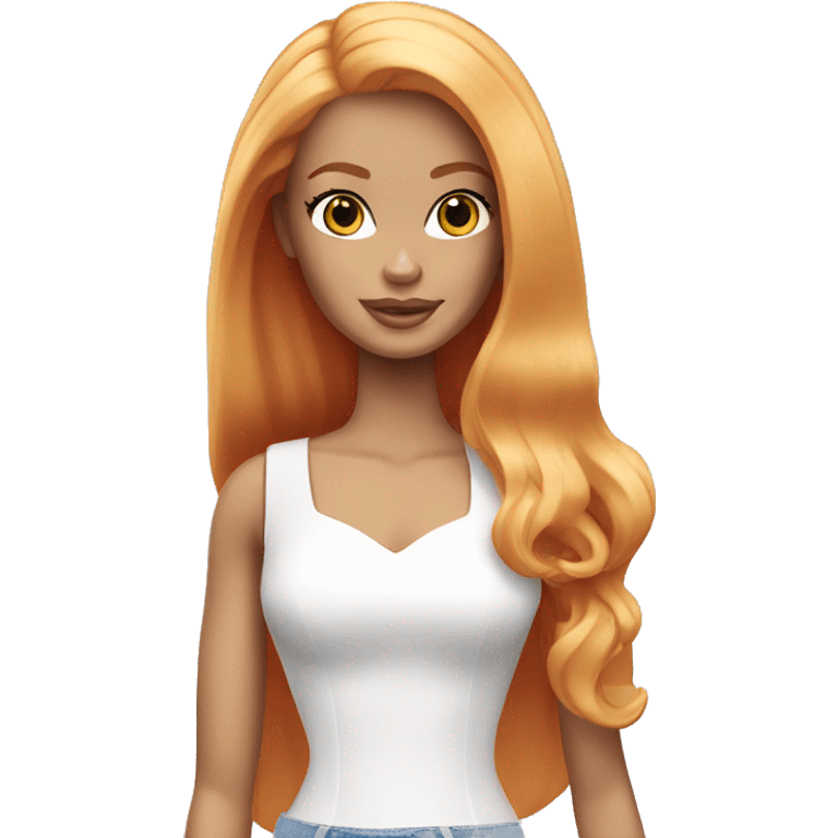 White Barbie ginger emoji