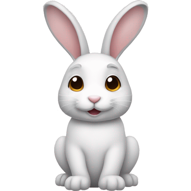 rabbit with white hearts emoji