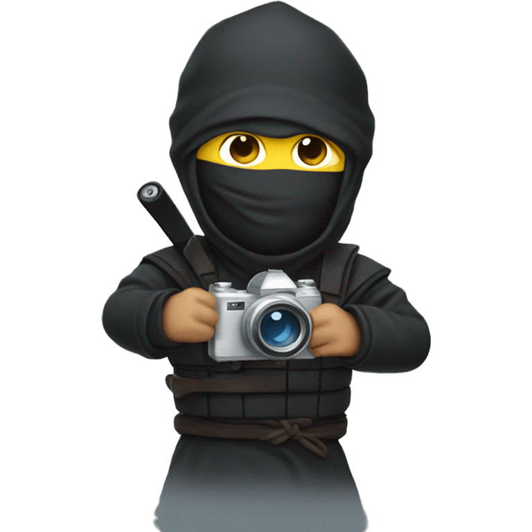 Ninja holding a video camera emoji emoji