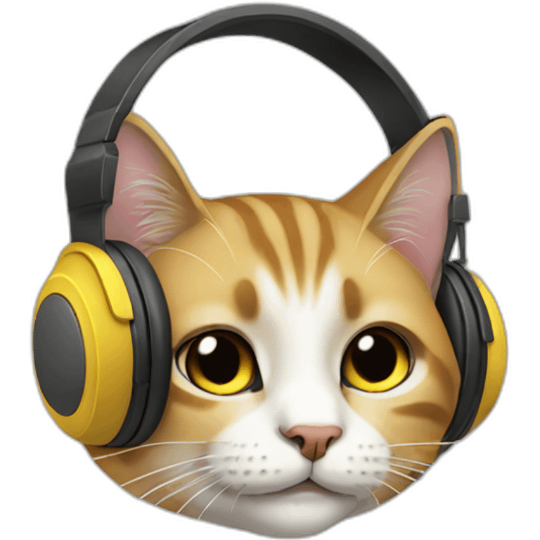 cat with headphones emoji