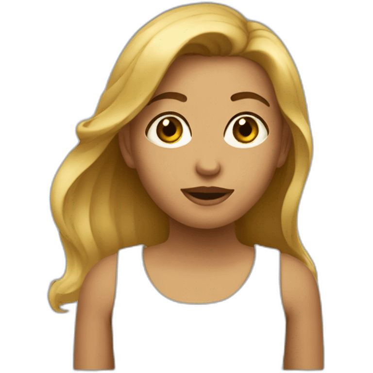 une fille qui salue emoji