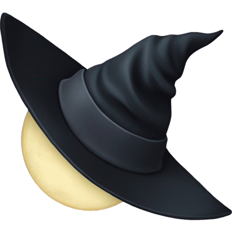 witch hat with moon emoji