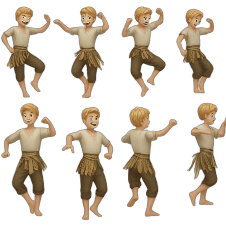 white boy in folk costume dancing emoji