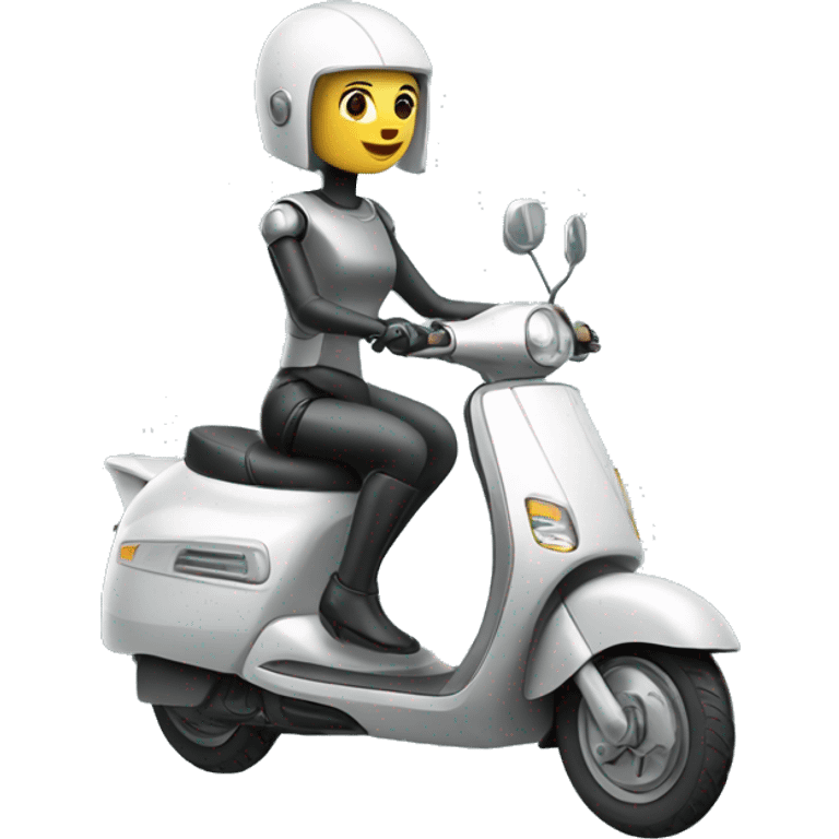 Female Robot on scooter emoji