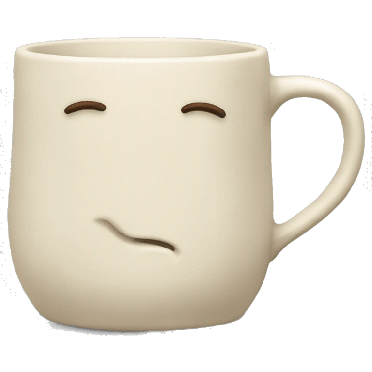 Plain Cream mug emoji