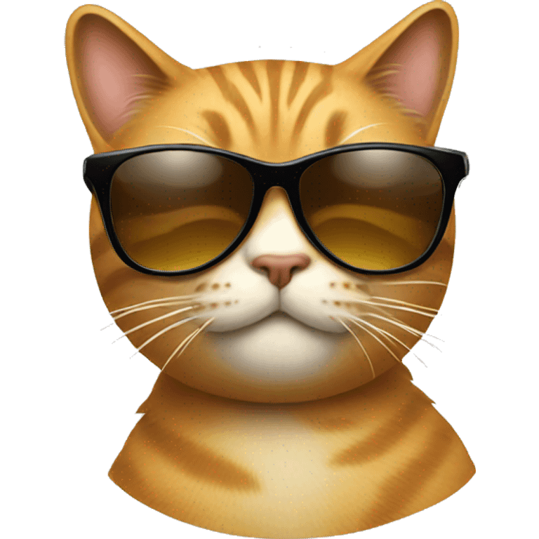 Cool cat with sunglasses  emoji