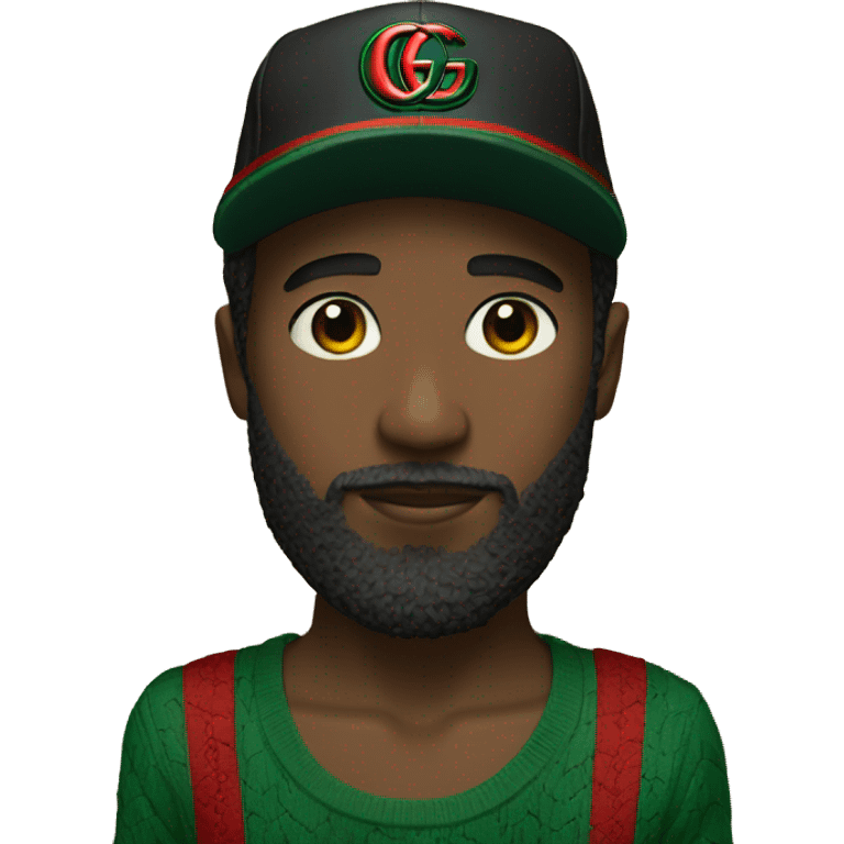 Boy with Gucci Cap an beard  emoji