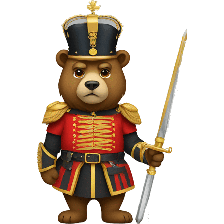 Bear dressed as queen’s guard emoji