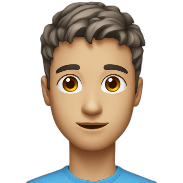 Young man, blue eyes, short haired, ux/ui designer emoji