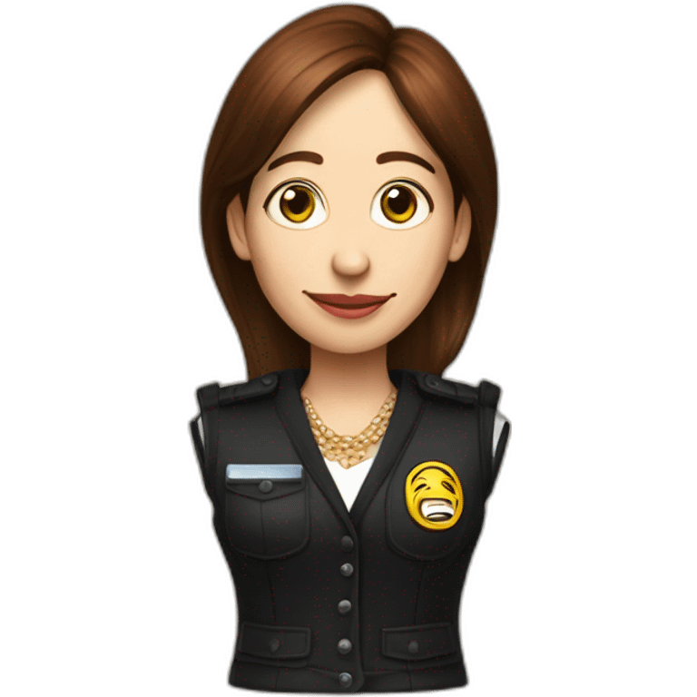 cristina fernandez on robber bank vest emoji