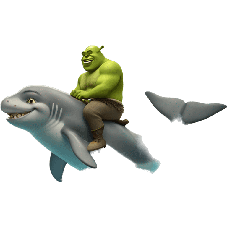 Shrek on a dolphin  emoji