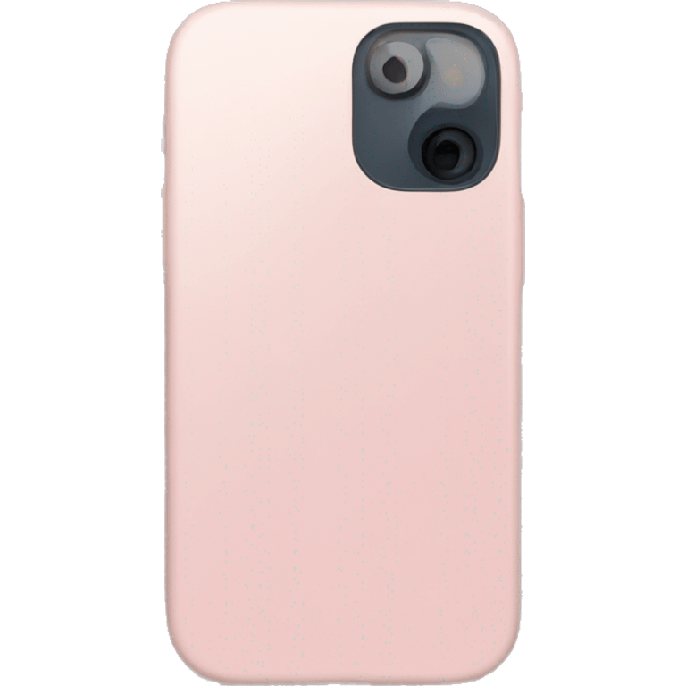 Light pink iPhone 12 with a light pink case emoji