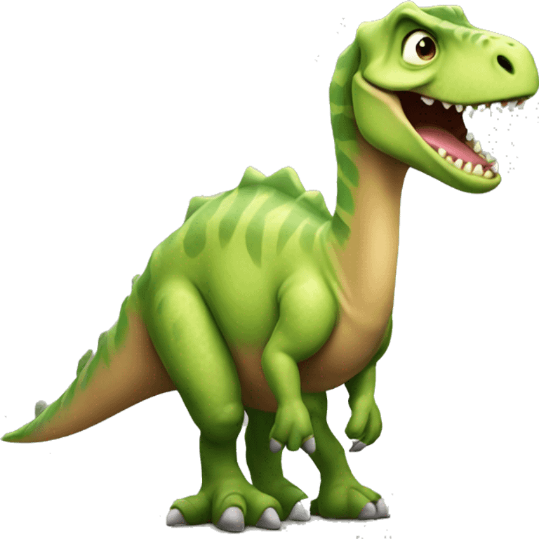 A dumb looking dinosaur emoji