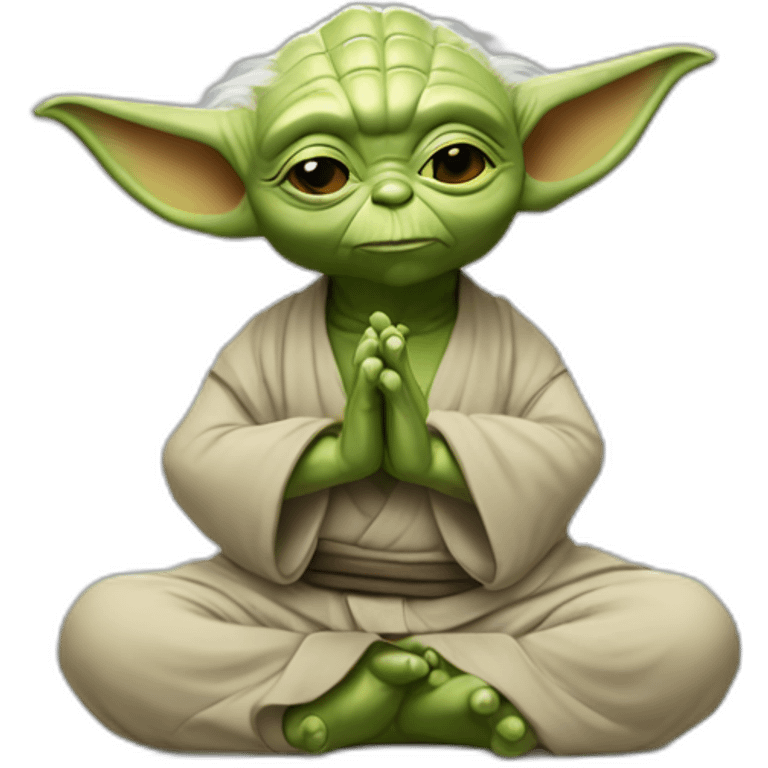 Yoda fais du yoga  emoji