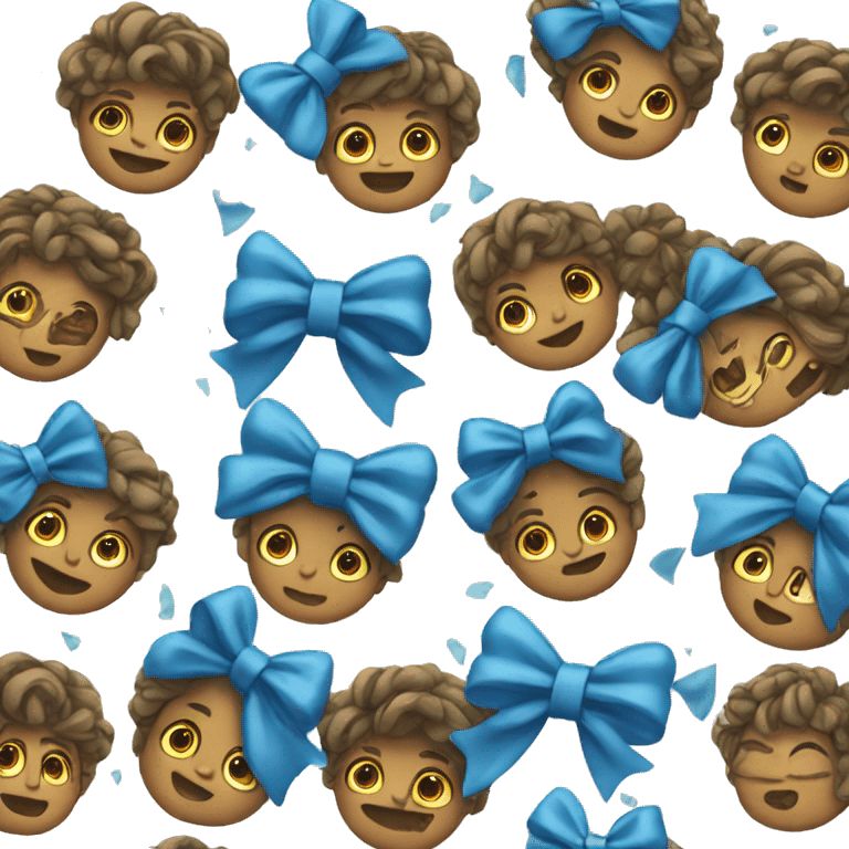 Blue bows emoji