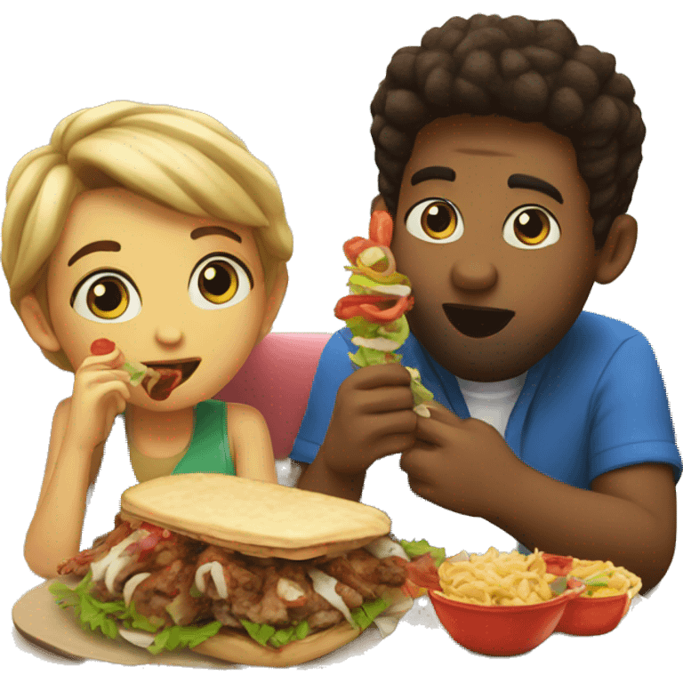 Bigflo et oli eating kebab  emoji