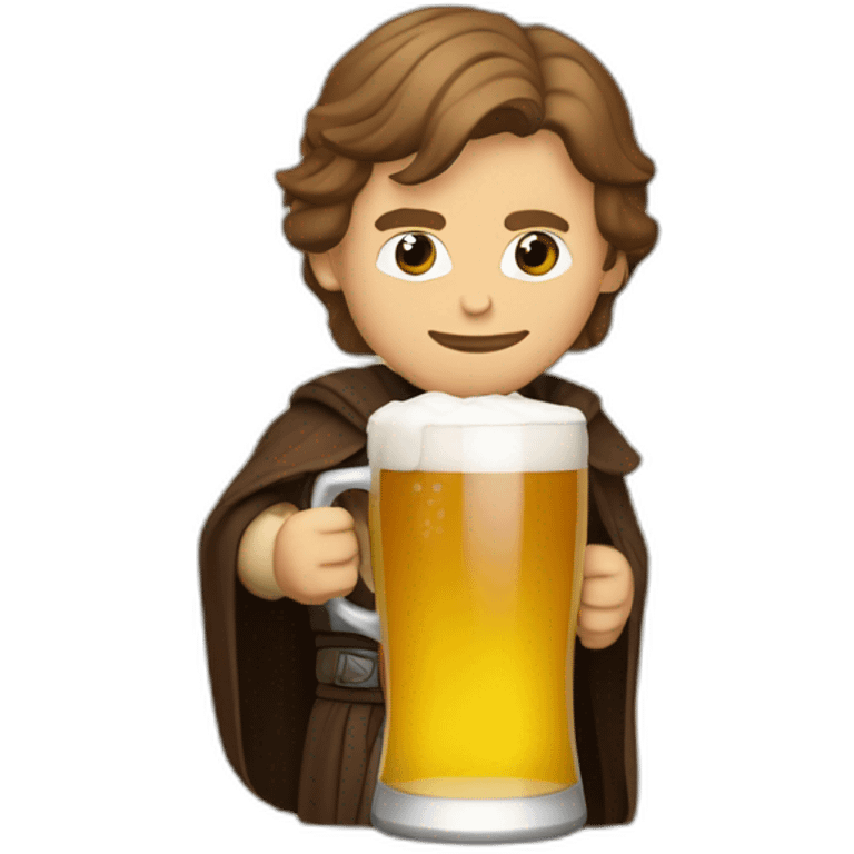 Anakin skywalker drinking a beer emoji