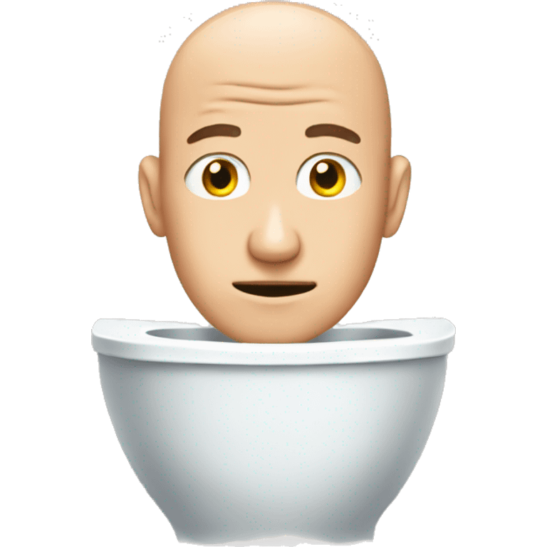 bald head in toilet emoji