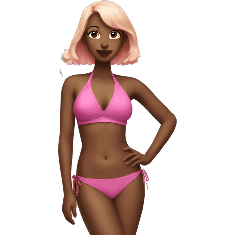 Pink bikini emoji