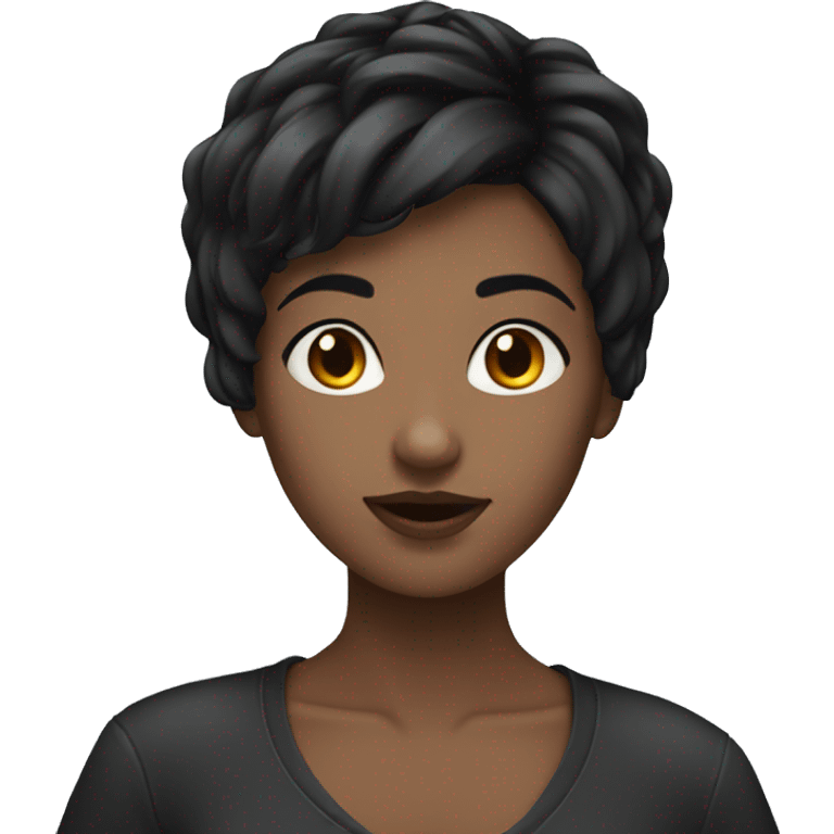 Bff 2 girls dark short hair emoji