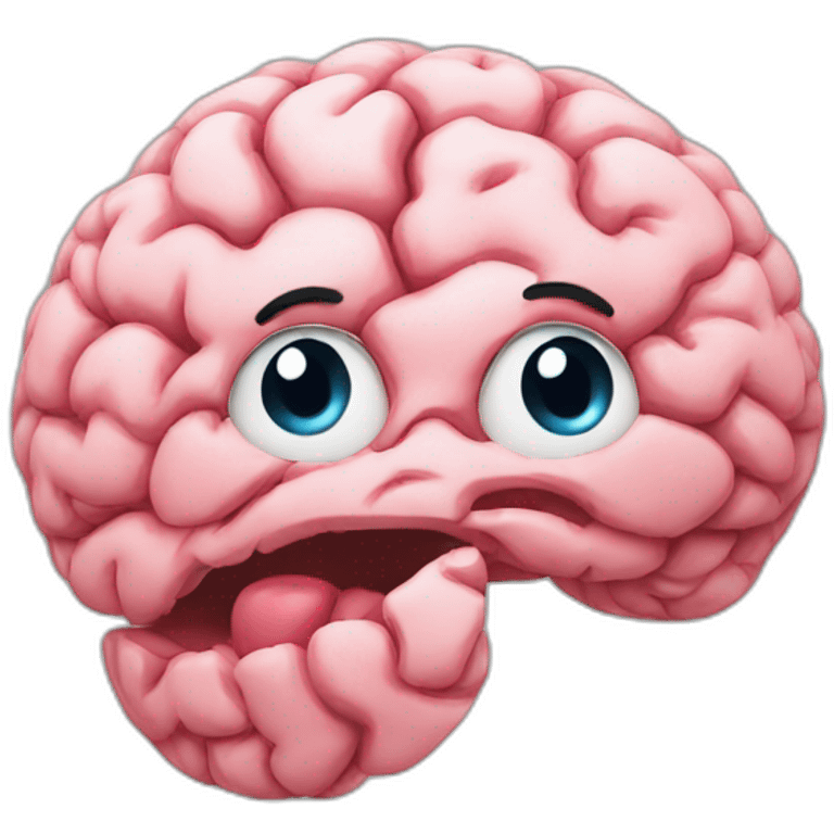 Naughty face brain emoji