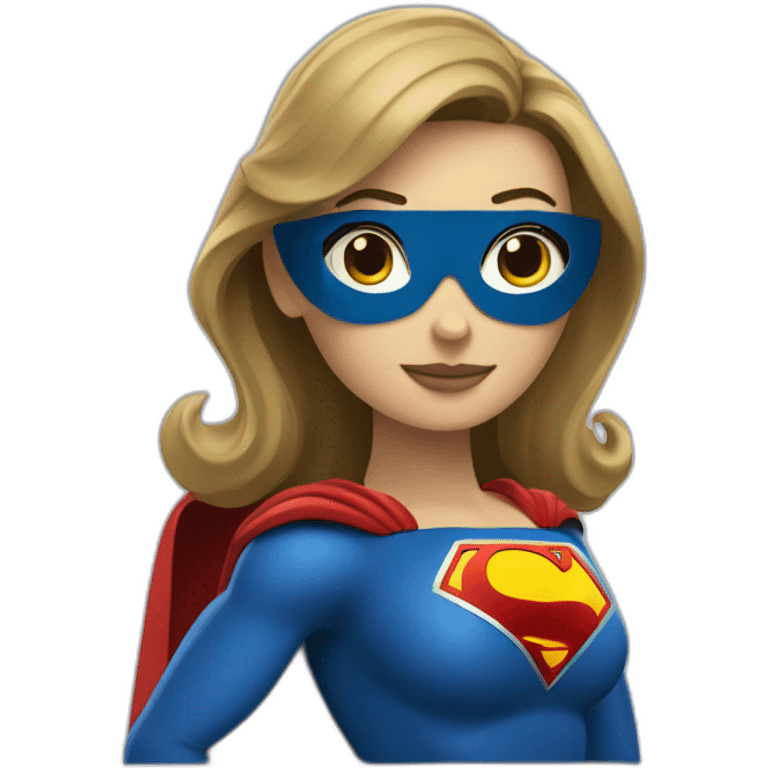 superwoman  with nodejs logo instead the superman logo emoji