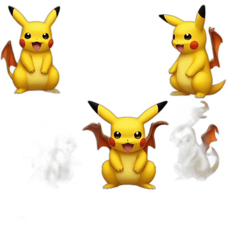 Pikachu Charizard emoji