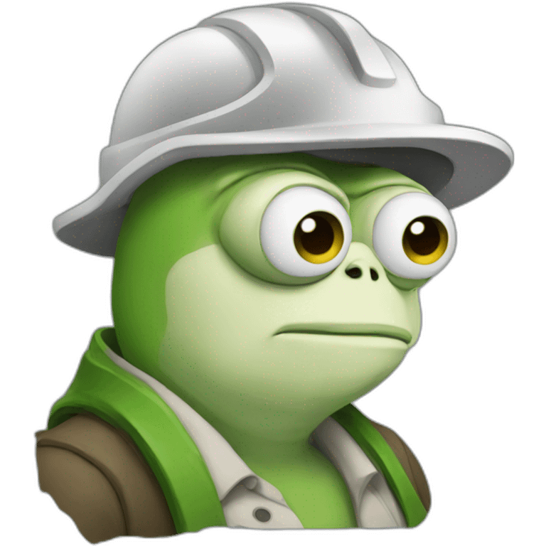 Sad pepe engineer emoji