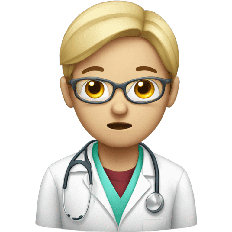 Medical student despairing emoji